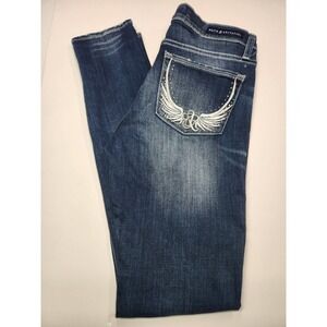 Womens Rock & Republic Berlin Skinny Distressed Angel Wing Pockets Stretch 6